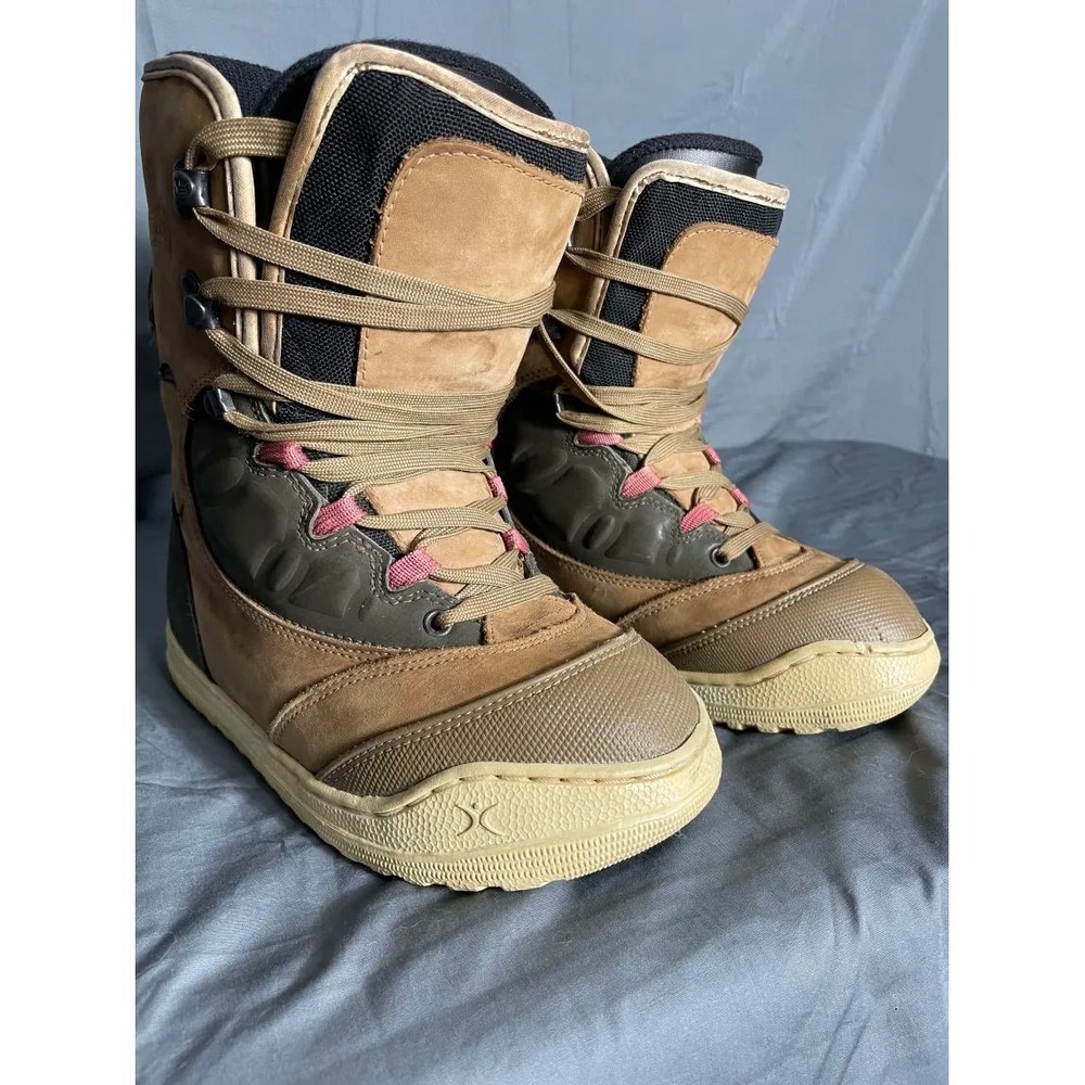 Ranger Size 7 Nubuck Leather‎ Lace Up Winter Snowboarding Snow Boots Brown Women